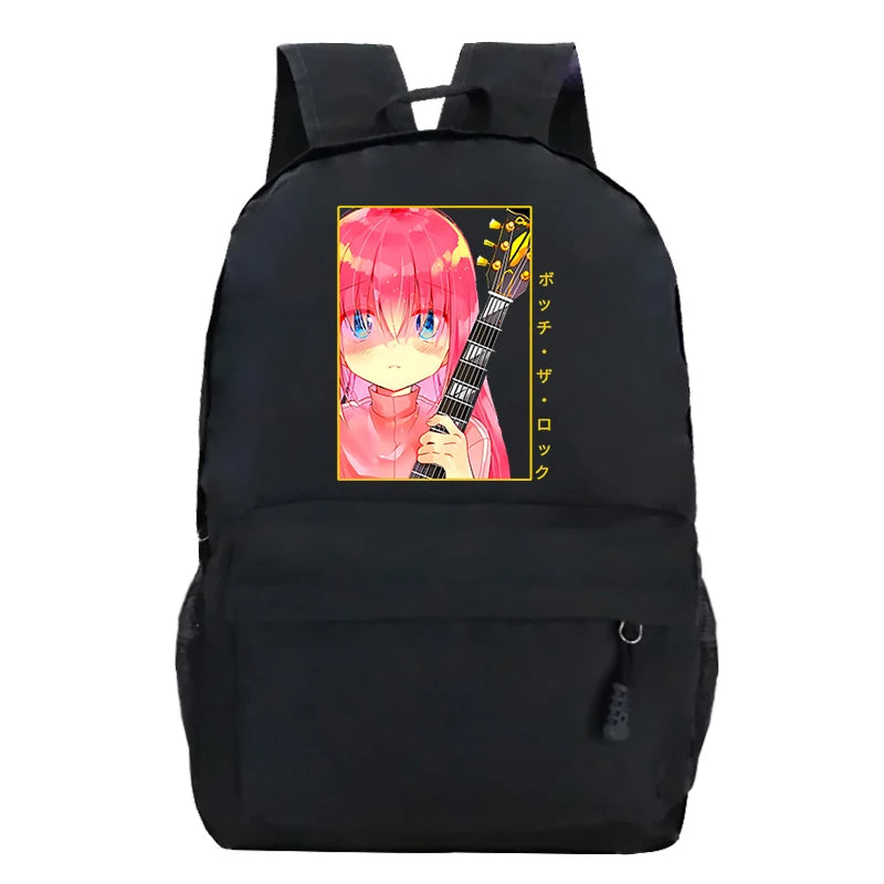 Bocchi The Rock Backpacks Boys Girls Harajuku Canvas Bags Comic Students