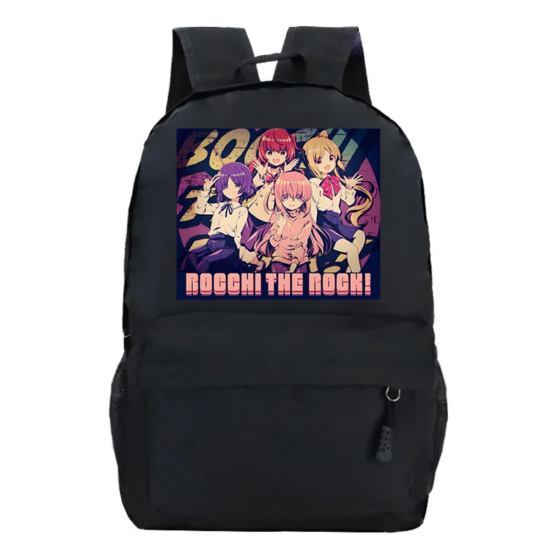 Bocchi The Rock Canvas SchoolBags Harajuku Travel Backpack