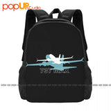 Boeing 737 Max Shadow Backpack Large Capacity Vintage Schoolbag 3d Printing