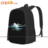 Boeing 737 Max Shadow Backpack Large Capacity Vintage Schoolbag 3d Printing