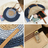 Bohemia Women Round Handbag Straw Shoulder Bag