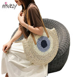 Bohemia Women Round Handbag Straw Shoulder Bag