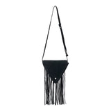 Boho Fringed PU Leather Crossbody Bag Vintage Tassel Shoulder Messenger