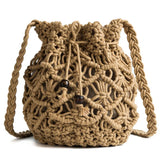 Bohemian Cotton Rope Woven Women's Straw Bag Crossbody Bags Knitted