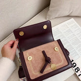 Bohemian Flower Shoulder Crossbody Bag PU Leather Handbags Purses