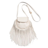 Vintage PU Leather Women Shoulder Bags Fringe Tassel Handbags