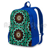 Boho Flower Pattern Outdoor Hiking Backpack