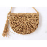 Bohemian Straw Woven Shoulder Bag Hollow Out Rattan Handbag