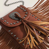 Bohemian Skull Rivet Chain Fringe Vintage Women's Handbags