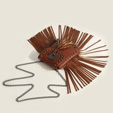 Bohemian Skull Rivet Chain Fringe Vintage Women's Handbags