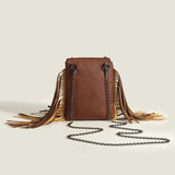 Bohemian Skull Rivet Chain Fringe Vintage Women's Handbags