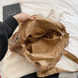 Boho Straw Circle Beach Handbag Rattan Shoulder Tote Bag