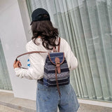 Bohemian Striped Cotton Canvas Backpack Bags