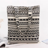Boho Striped Women Shoulder Bag High Cotton Travel School Books Bags