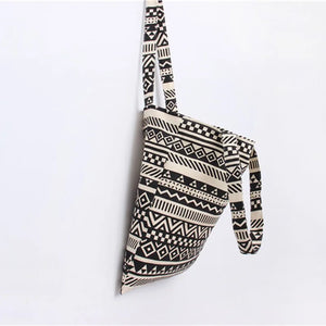 Boho Striped Women Shoulder Bag High Cotton Travel School Books Bags
