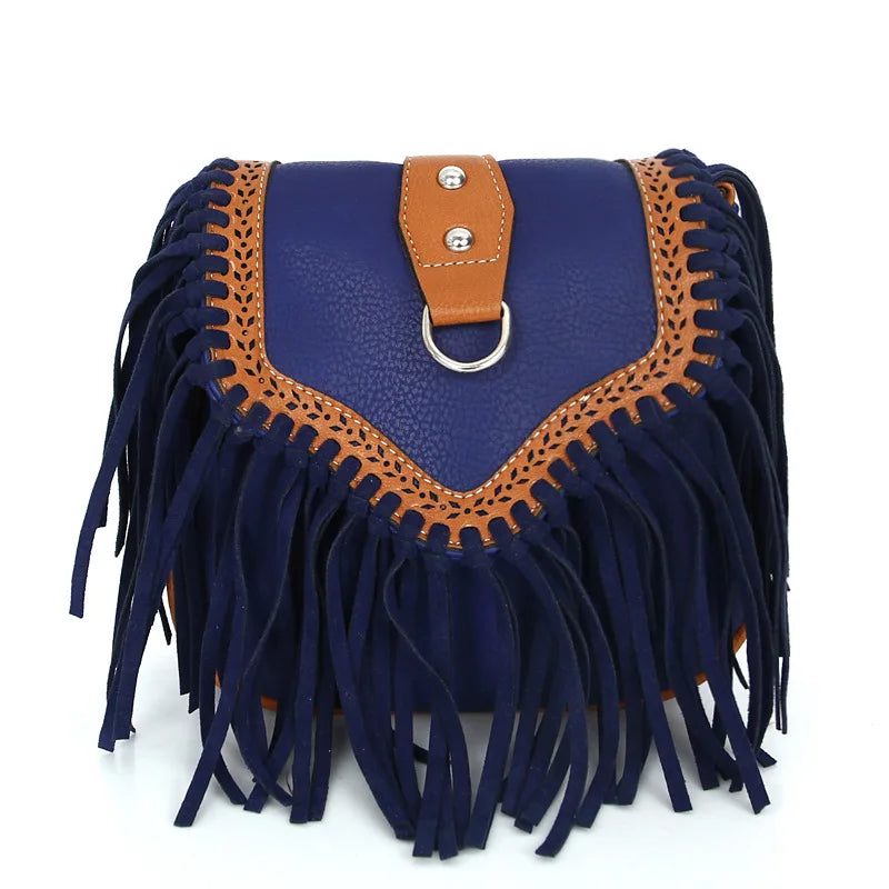 Boho Tassel Crossbody Bag Large Capacity Shoulder Bag for Women