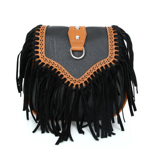 Boho Tassel Crossbody Bag Large Capacity Shoulder Bag for Women