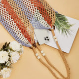 Bohemian Tassel Fishnet Shoulder Bag Colorful Lady Handbag Hollow Beach Tote