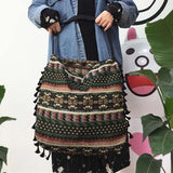 Bohemian Vintage Tassel Shoulder Bag Women Underarm Tote All-match
