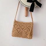 Boho Women Straw Beach Bag Shoulder Messenger Summer Travel Shop