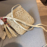 Boho Women Straw Beach Bag Shoulder Messenger Summer Travel Shop