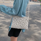 Boho Women Straw Beach Bag Shoulder Messenger Summer Travel Shop