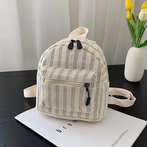 Boho Women Straw Knitting Backpack Shoulder Bags Rattan Backpacks