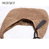 Boho Beach Straw Shoulder Bag Large Capacity Women Hand-woven Bags