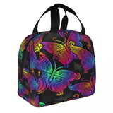 Boho Butterflies Lunch Food Box Bag Insulated Thermal Picnic Lunch Bag