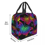 Boho Butterflies Lunch Food Box Bag Insulated Thermal Picnic Lunch Bag