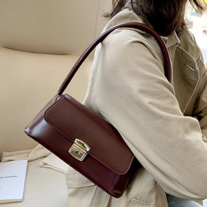 Women Shoulder Bag Pu Leather Vintage Solid For Mobile Phone Keys Party