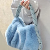 Women's Modern Retro Plush Shoulder Bag
