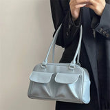 Bolsa Women's Retro Texture Shoulder Bag High-capacity Handbag