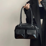 Bolsa Women's Retro Texture Shoulder Bag High-capacity Handbag