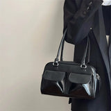 Bolsa Women's Retro Texture Shoulder Bag High-capacity Handbag