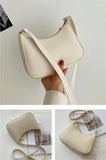 Retro Solid PU Leather Shoulder Bag