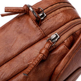 Vintage PU Leather Shoulder Bag Women Crossbody Bags Female Casual Small Purse