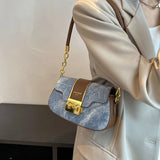 Women's Retro Striped Shoulder Messenger Bag Handbag