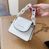 Mini Crossbody Bag for Women, Acrylic Chain Shoulder Bag