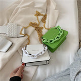 Mini Crossbody Bag for Women, Acrylic Chain Shoulder Bag
