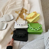 Mini Crossbody Bag for Women, Acrylic Chain Shoulder Bag