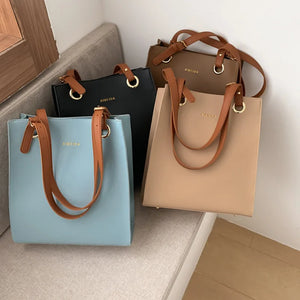 Women's Leather Tote Shoulder Bag Top Handle Handbags