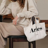 Canvas Shoulder Bag Totebag Clutch Casual Ins Letter Handbag