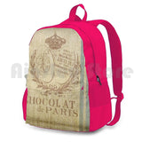 Faux Grain Sack Outdoor Hiking Backpack Waterproof Camping Travel