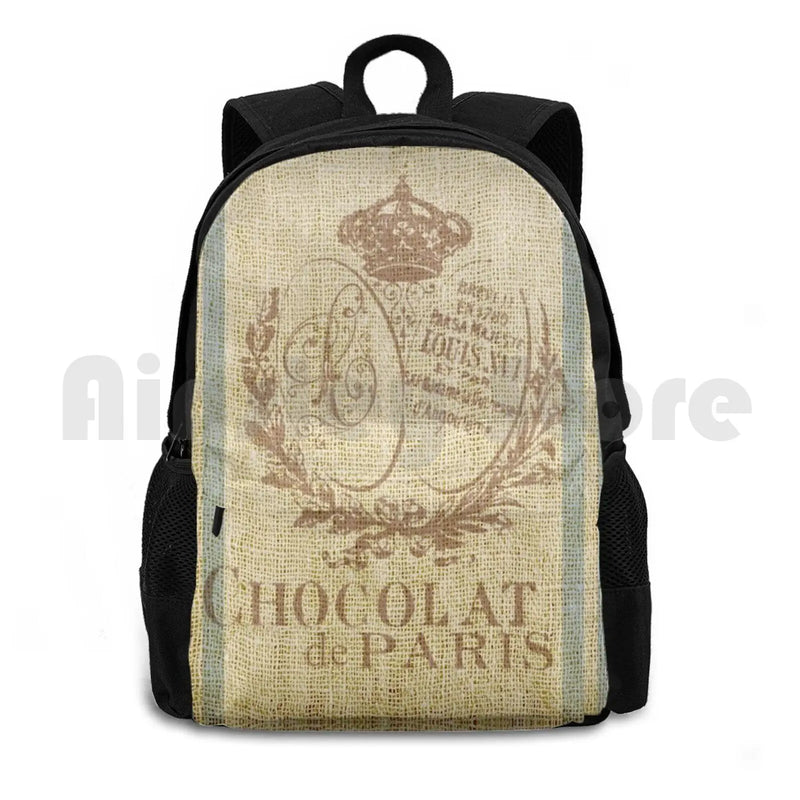 Faux Grain Sack Outdoor Hiking Backpack Waterproof Camping Travel