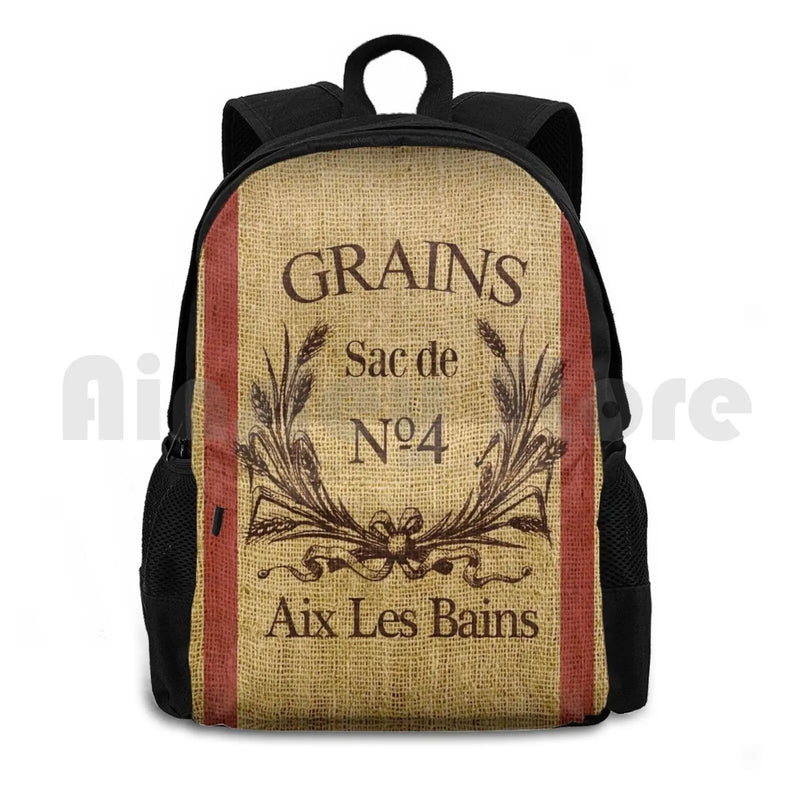 Paris Grain Sack Faux Outdoor Hiking Backpack