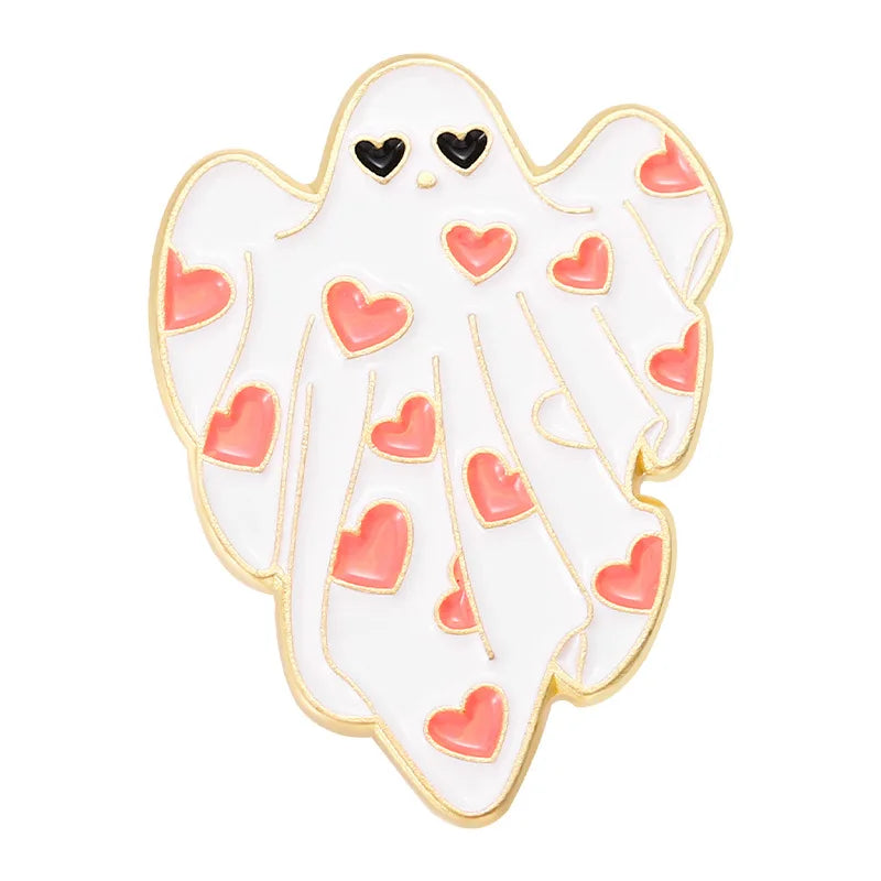 Spooky Ghost Enamel Pins Halloween Brooches Funny Jewelry