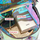 Laser Jelly Transparent Mini Backpack Girl School PVC