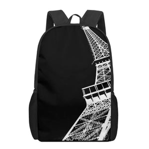 Eiffel Tower 3D Print School Bag Set for Kids