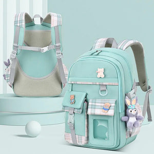 Smooth Zipper Spacious School Bag for Primary Students